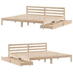 vidaXL Cadre de lit sans matelas 200x200 cm bois massif de pin