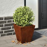 vidaXL Jardinière 30x30x30 cm acier résistant aux intempéries