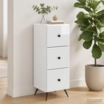 vidaXL Armoire à tiroirs Blanc brillant 33 x 34 5 x 90 cm