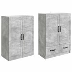 vidaXL Ensemble de Meubles 2 Pièces Gris béton Bois d'ingénierie