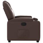 vidaXL Fauteuil inclinable Marron Similicuir