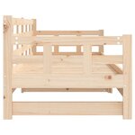 vidaXL Lit coulissant Bois de pin solide 2x(90x190) cm