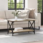 vidaXL Table basse chêne artisanal 80 x 45 x 45.5 cm Bois d'ingénierie