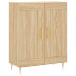 vidaXL Buffet haut Chêne sonoma 69 5x34x180 cm Bois d'ingénierie