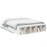 vidaXL Cadre de lit sans matelas blanc 135x190 cm