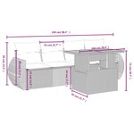 vidaXL Salon de jardin 5 Pièces avec coussins gris résine tressée