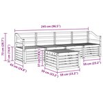 vidaXL Ensemble de canapés d'extérieur 5 Pièces Blanc