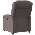 vidaXL Fauteuil inclinable de massage marron foncé cuir véritable