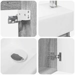 vidaXL Meuble de salle de bain avec robinet Sonoma gris