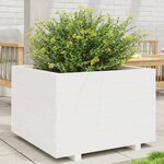 vidaXL Jardinière blanc 70x70x49 5 cm bois de pin massif