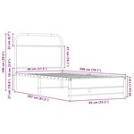 vidaXL Cadre de lit sans matelas 80x200cm chêne sonoma bois ingénierie