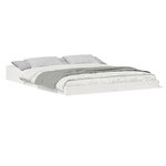 vidaXL Cadre de lit Blanc 160 x 220 cm Bois massif en pin