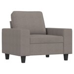 vidaXL Fauteuil avec repose-pied Taupe 60 cm Tissu