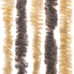 vidaXL Rideau anti-mouches marron foncé et beige 100x220 cm chenille
