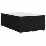 vidaXL Cadre de lit avec matelas Noir 120 x 200 cm tissu