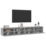 vidaXL Meubles TV muraux 2Pièces gris béton 100x30x30cm bois d'ingénierie