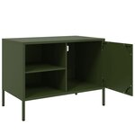 vidaXL Meubles TV 2 Pièces vert olive 68x39x50 5 cm acier