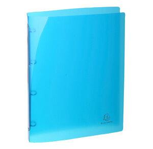Classeur 4 anneaux 15mm IDERAMA PP polypropylène 5/10e - A4, bleu clair EXACOMPTA