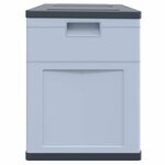 vidaXL Boîte de rangement de jardin 320 L Gris Noir