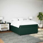 vidaXL Sommier à lattes de lit et matelas Vert foncé 140x200cm Velours