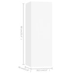 Vidaxl ensemble de meuble tv 8 pièces blanc aggloméré
