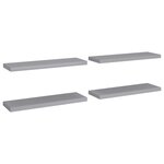 vidaXL Étagères murales flottantes 4 Pièces gris 80x23 5x3 8 cm MDF