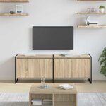 vidaXL Meuble TV Sonoma 140 x 36 x 49.5 cm Bois d'ingénierie