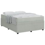 vidaXL Cadre de lit avec matelas Gris clair 160 x 200 cm tissu