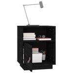 vidaXL Tables de chevet 2 Pièces Noir 40x34x55 cm Bois de pin massif