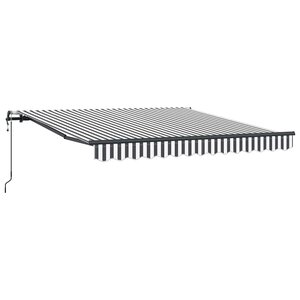 vidaXL Auvent rétractable automatique anthracite et blanc 300x250 cm
