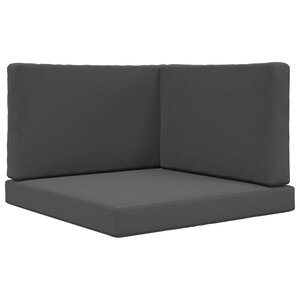 vidaXL Coussin de canapé d'extérieur 3 Pièces Anthracite Polyester