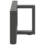 vidaXL Pieds de table basse en T  2 pièces  anthracite  60 x 25 x (30-31) cm  acier