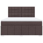 vidaXL Sommier à lattes de lit avec matelas Marron foncé 180x200 cm