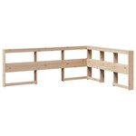 vidaXL Lit bibliothèque sans matelas 150x200 cm bois massif de pin