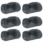 vidaXL Couvertures à jeter 6 Pièces Gris foncé 240 x 270 cm Toison