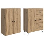 vidaXL Ensemble de Meubles 2 Pièces Chêne artisanal Bois d'ingénierie