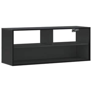vidaXL Meuble TV noir 100x31x39 5 cm bois d'ingénierie et métal