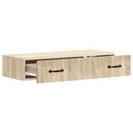 vidaXL Table d'appoint murale Chêne Sonoma 87 5 x 34 5 x 17 cm