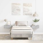 vidaXL Cadre de lit sans matelas gris béton 75x190cm bois d'ingénierie