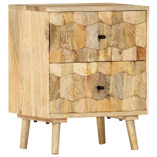vidaXL Table de chevet 40x30x50 cm Bois de manguier massif