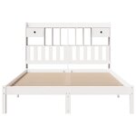 vidaXL Lit bibliothèque sans matelas blanc 140x190 cm bois pin massif