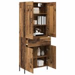 vidaXL Haut Armoire 2 Pièces Bois Ancien Bois d'ingénierie