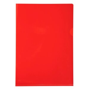 Sachet De 10 Pochettes Coin Pvc Lisse Haute Résistance 13/100e - A4 - Rouge - X 10 - Exacompta