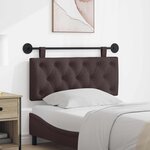 vidaXL Tête de lit suspendue Marron foncé Tissu