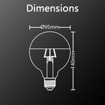 Ampoule led g95 gold  culot e27  8w cons. (62w eq.)  360 lumens  lumière blanc chaud
