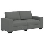 vidaXL Canapé à 2 places gris foncé 140 cm tissu