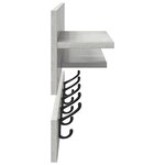 vidaXL Porte-manteau mural avec étagère avec stockage Gris béton 90 x 15 x 36 cm