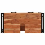 vidaXL Meuble sous-vasque de salle de bain Bois d'acacia massif et fer