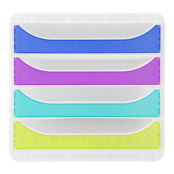Module De Classement Big Box 4 Tiroirs Chromaline - Couleurs Assorties - Exacompta