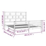 vidaXL Cadre de lit sans matelas bois massif